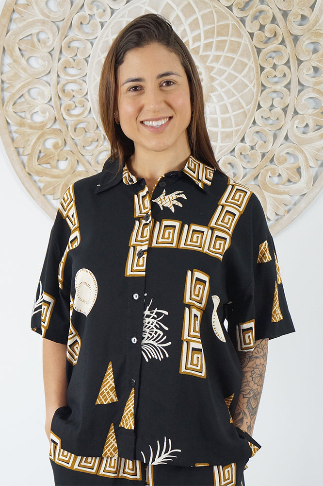 Abbey Shirt "Fan Palm"