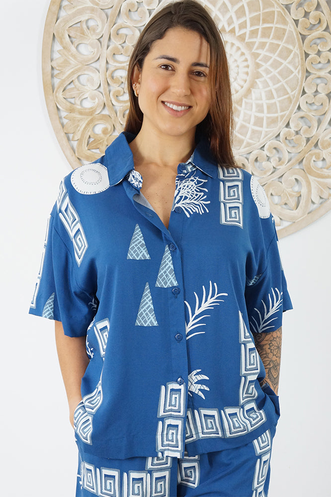 Abbey Shirt "Fan Palm"