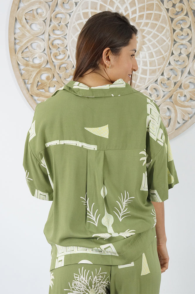 Abbey Shirt "Fan Palm"