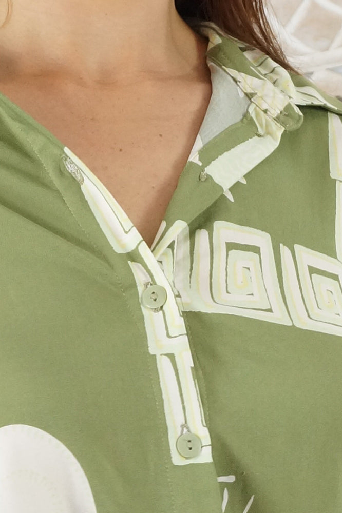 Abbey Shirt "Fan Palm"