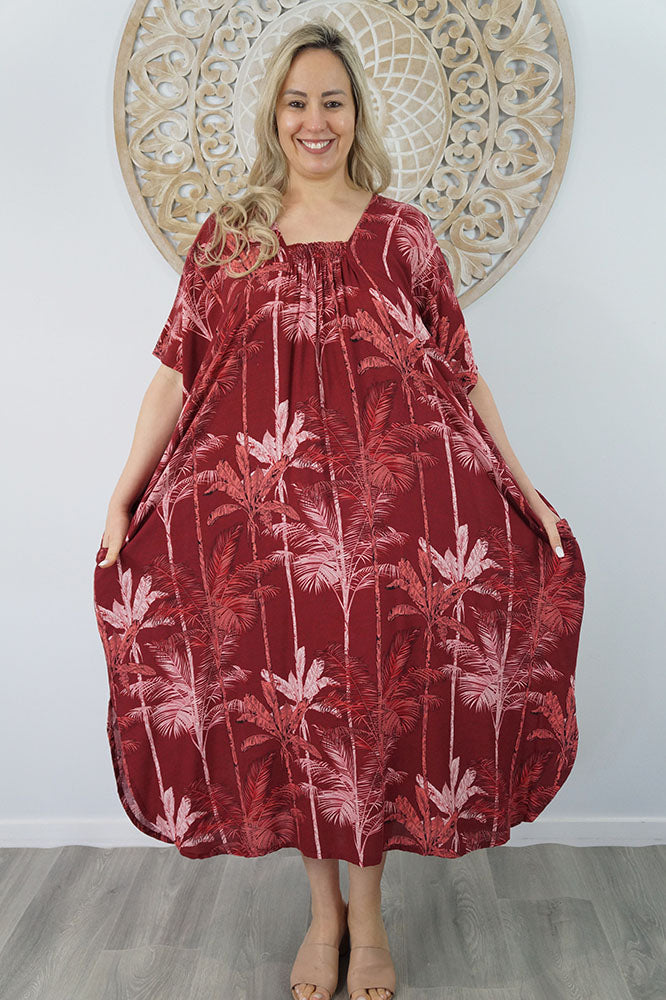 Bermuda Kaftan "Tall Trees"