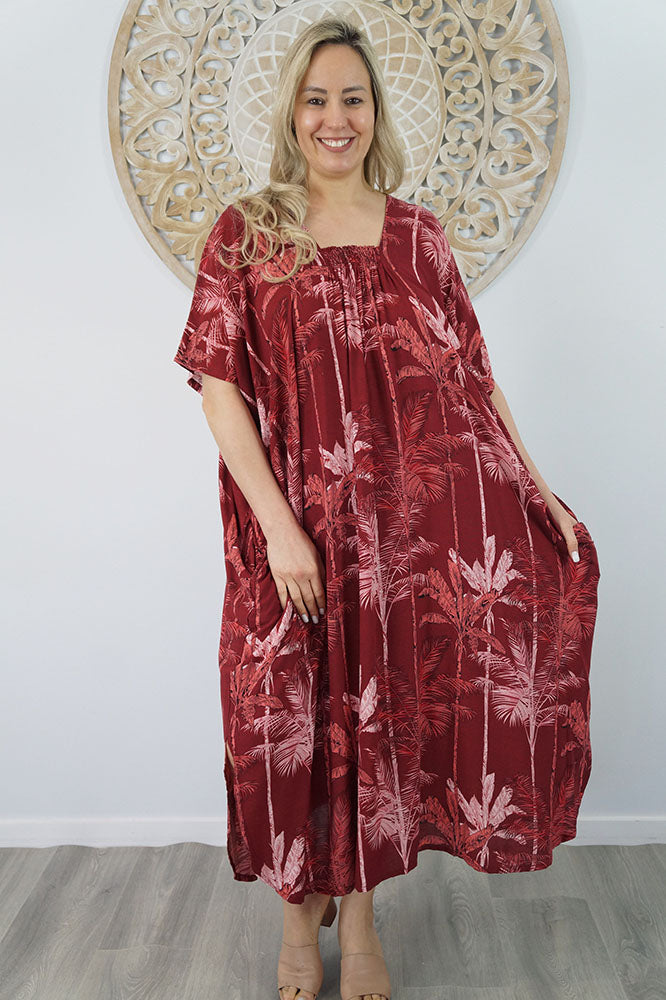 Bermuda Kaftan "Tall Trees"