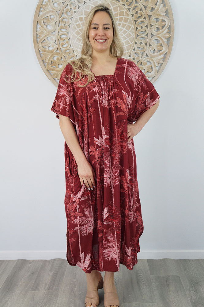 Bermuda Kaftan "Tall Trees"