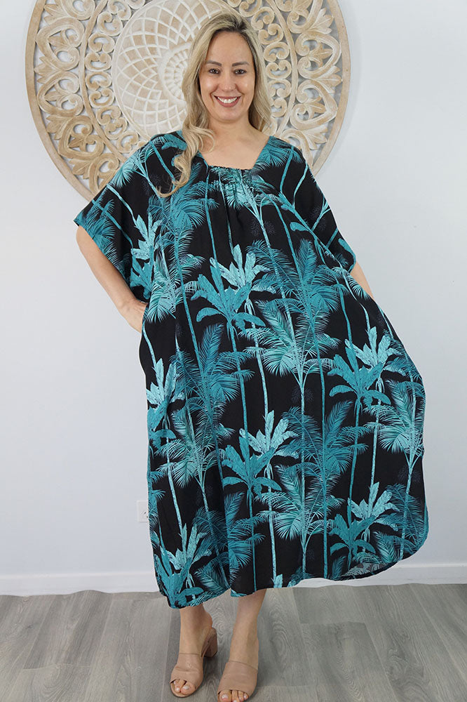 Bermuda Kaftan "Tall Trees"