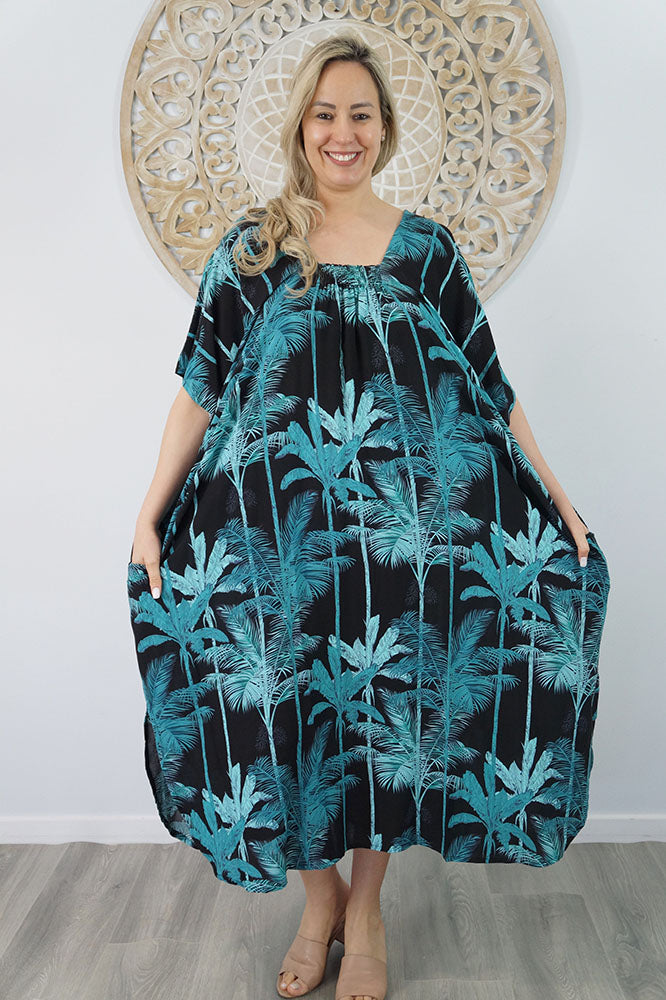 Bermuda Kaftan "Tall Trees"
