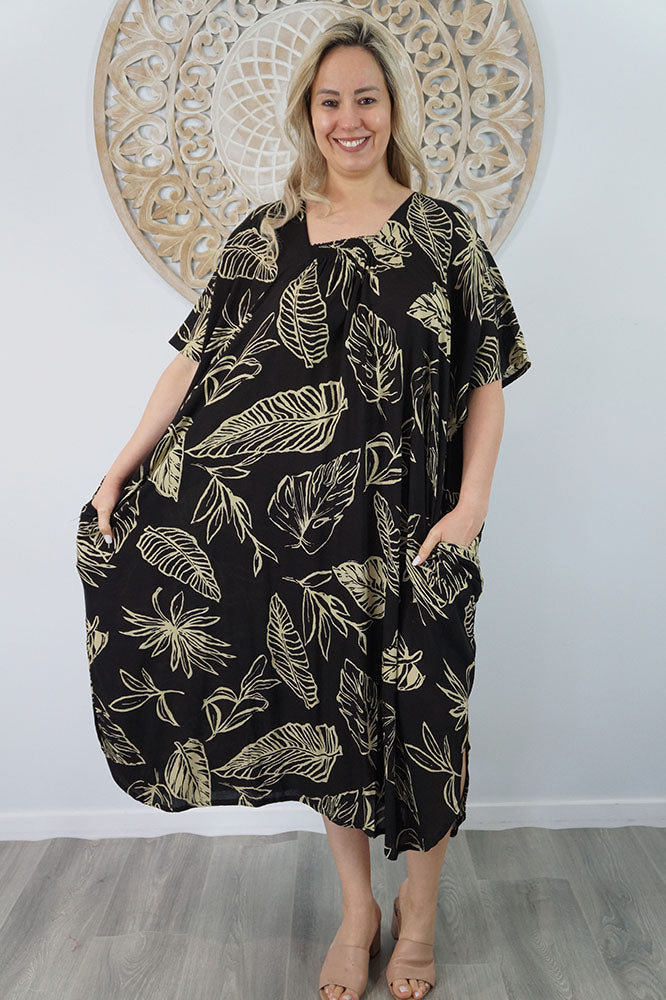 Bermuda Kaftan "Autumn Leaves"
