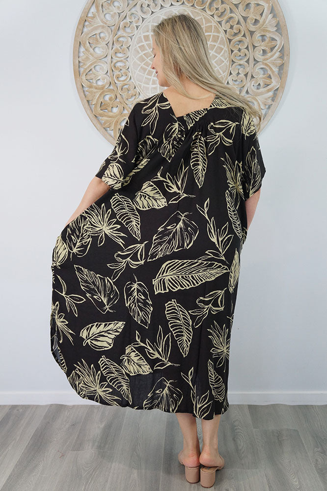 Bermuda Kaftan "Autumn Leaves"