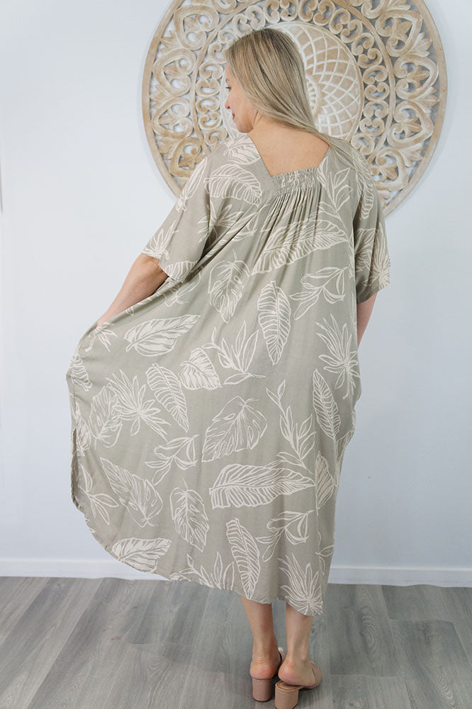 Bermuda Kaftan "Autumn Leaves"