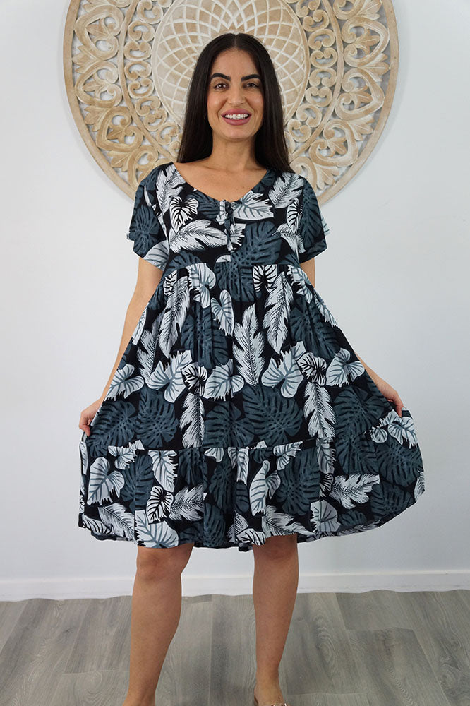Kiki Dress "Leaves"