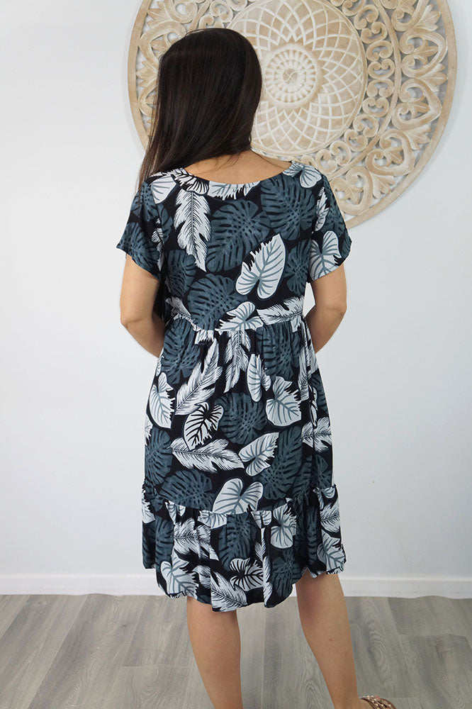 Kiki Dress "Leaves"