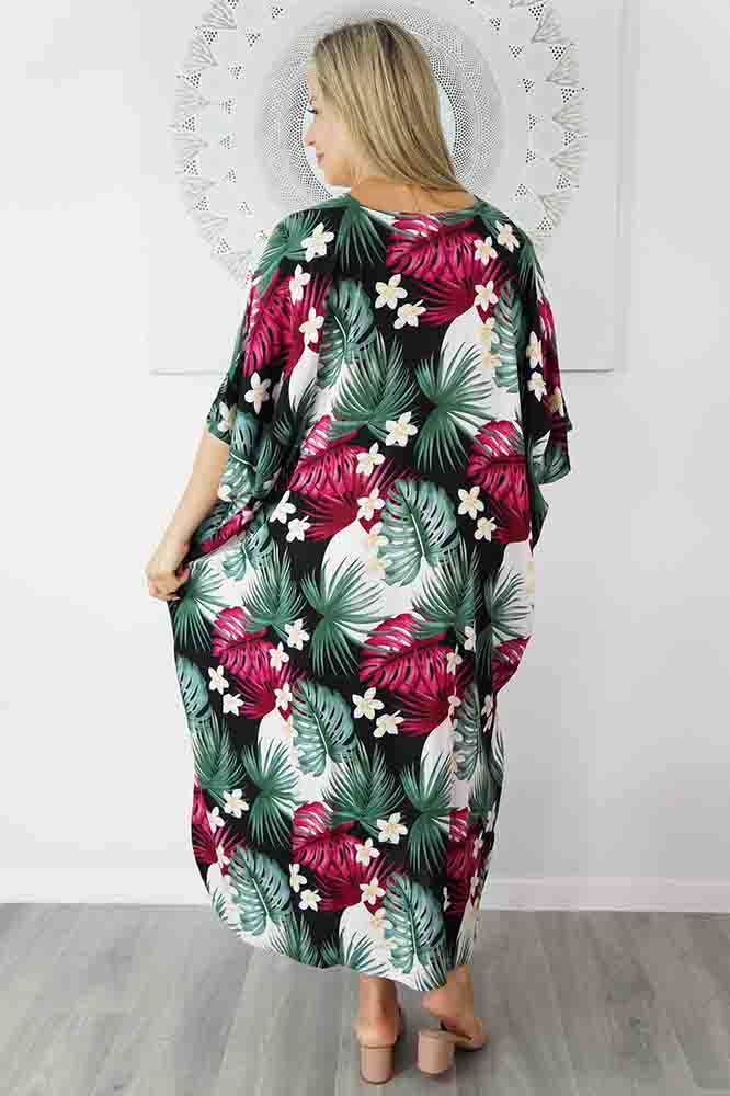 Premium Long Kaftan "Moonflower"