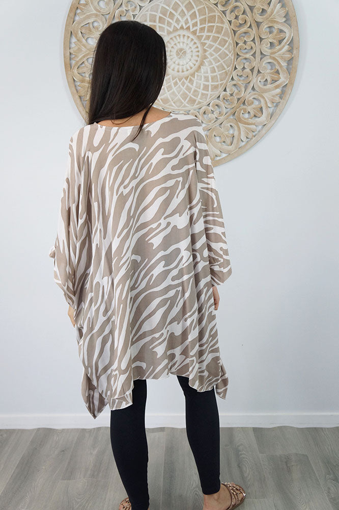 Short Tunic "Large Zebra"