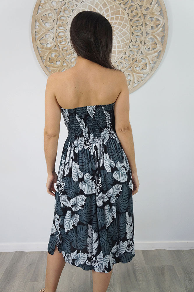 Smock Dress "Leaves"