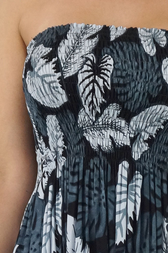 Smock Dress "Leaves"