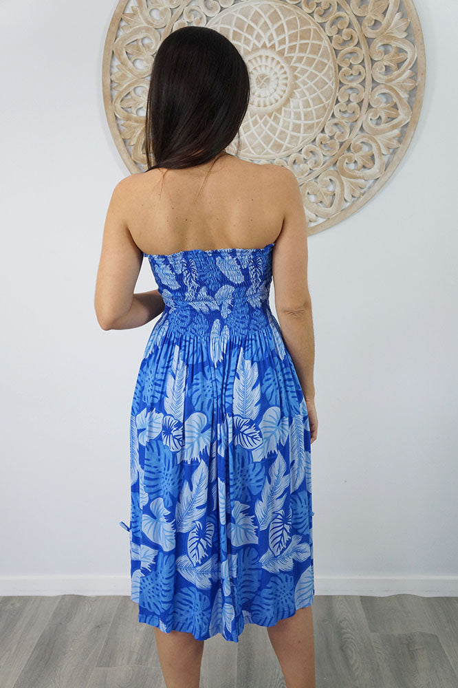 Smock Dress "Leaves"