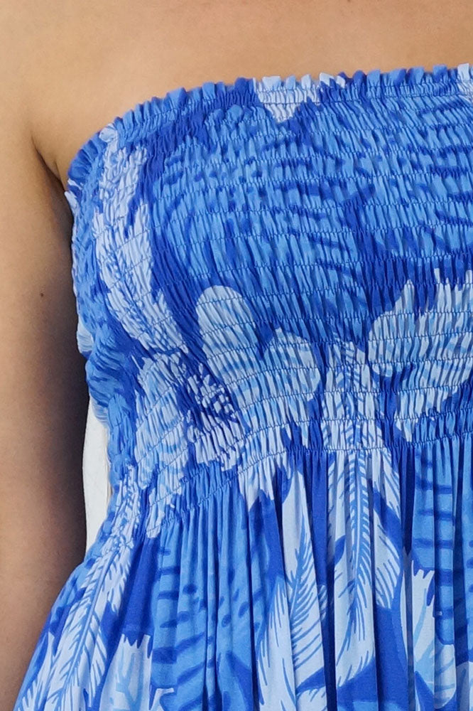 Smock Dress "Leaves"