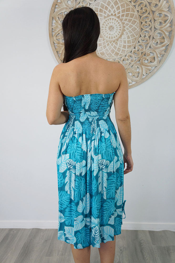 Smock Dress "Leaves"