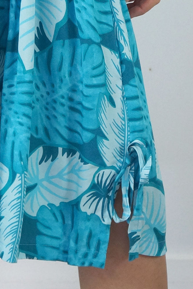 Smock Dress "Leaves"