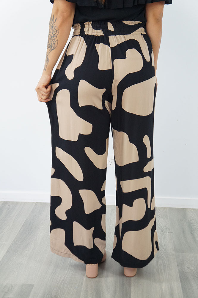 Wide Leg Pant "Abstract Geo"