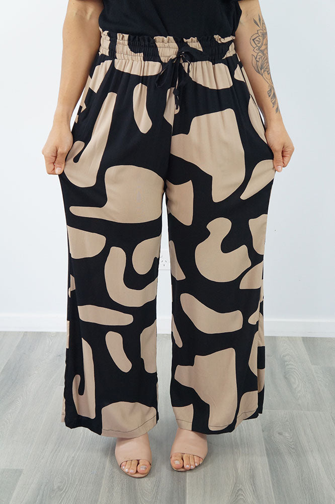 Wide Leg Pant "Abstract Geo"