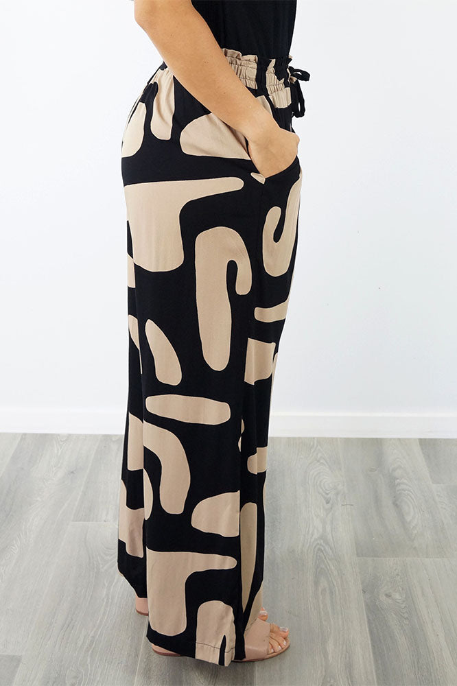 Wide Leg Pant "Abstract Geo"
