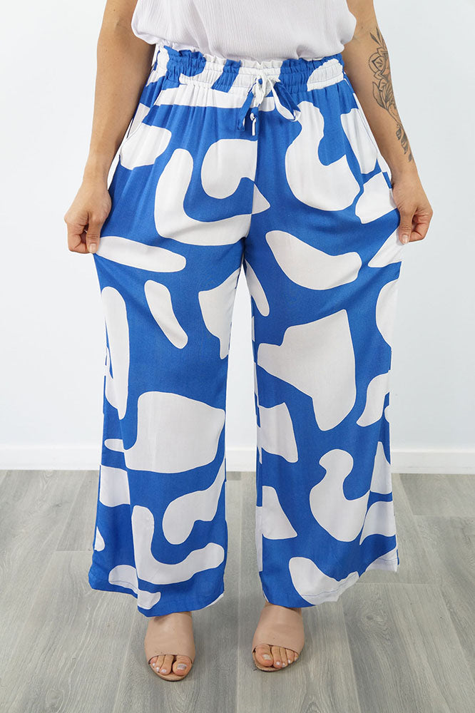 Wide Leg Pant "Abstract Geo"