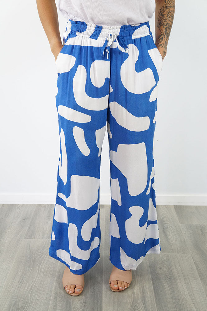 Wide Leg Pant "Abstract Geo"