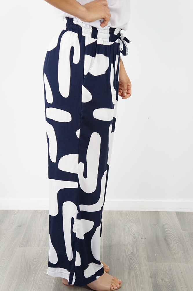 Wide Leg Pant "Abstract Geo"