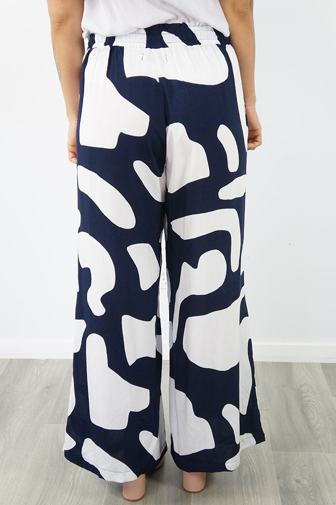 Wide Leg Pant "Abstract Geo"
