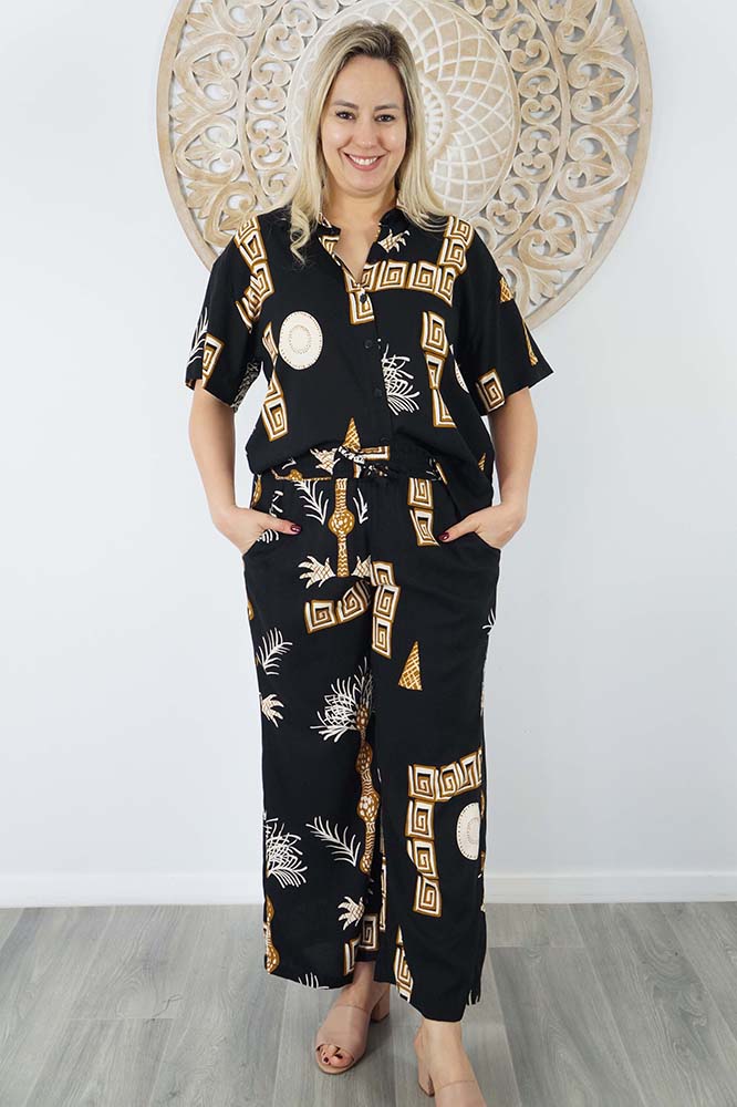 Abbey Shirt "Fan Palm"