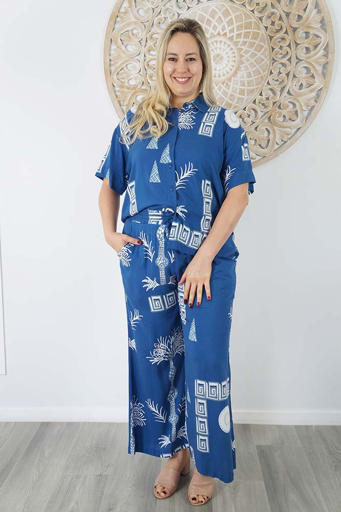 Abbey Shirt "Fan Palm"
