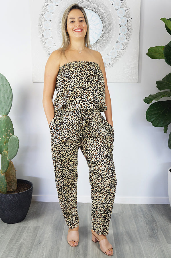 Long Jumpsuit Baby Cheetah Print