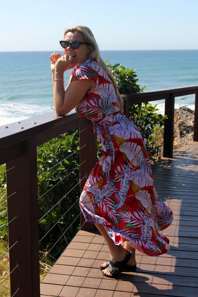Long Wrap Dress "Wilderness"