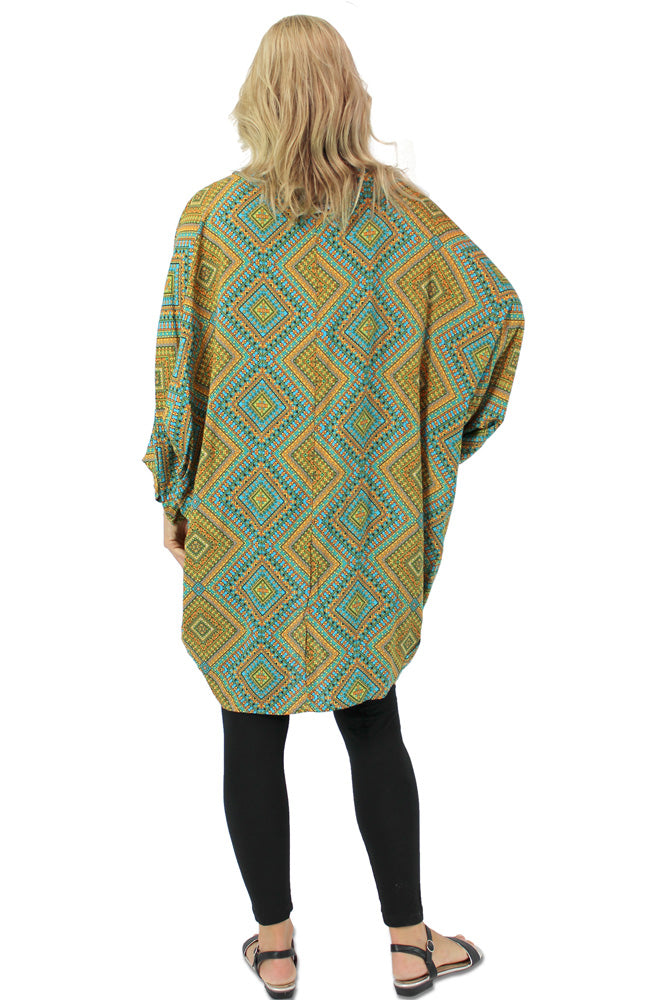 Over Shirt "Mosaic" Print