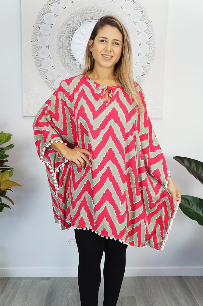 Pom Pom Tunic "Random Zigzag"