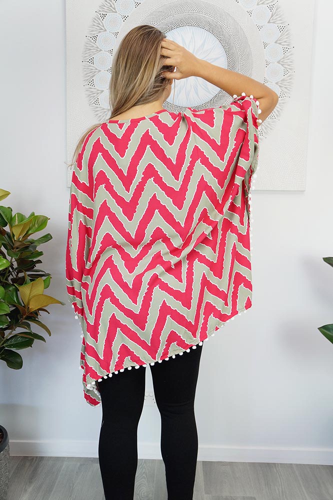 Pom Pom Tunic "Random Zigzag"