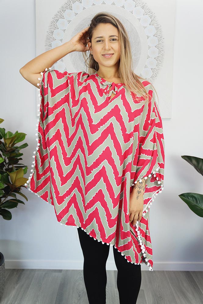 Pom Pom Tunic "Random Zigzag"