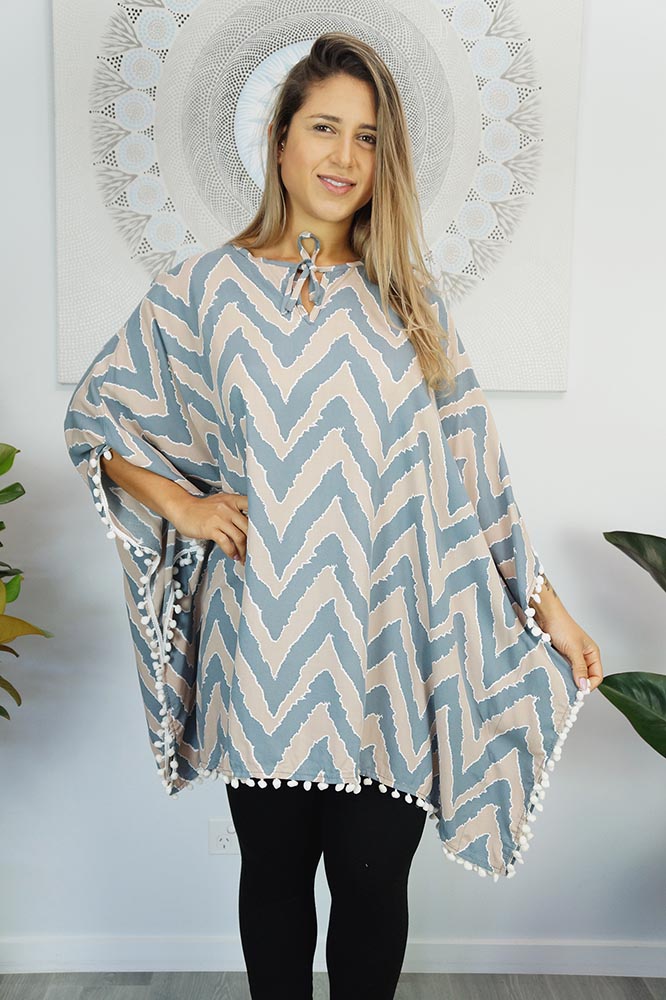 Pom Pom Tunic "Random Zigzag"