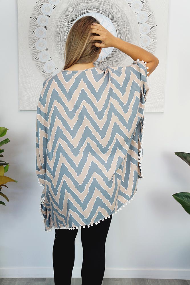 Pom Pom Tunic "Random Zigzag"