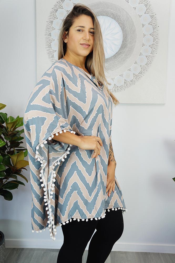 Pom Pom Tunic "Random Zigzag"