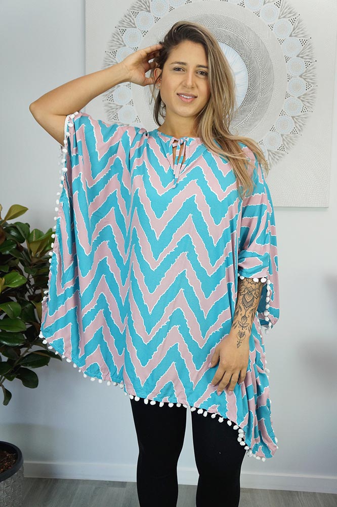 Pom Pom Tunic "Random Zigzag"