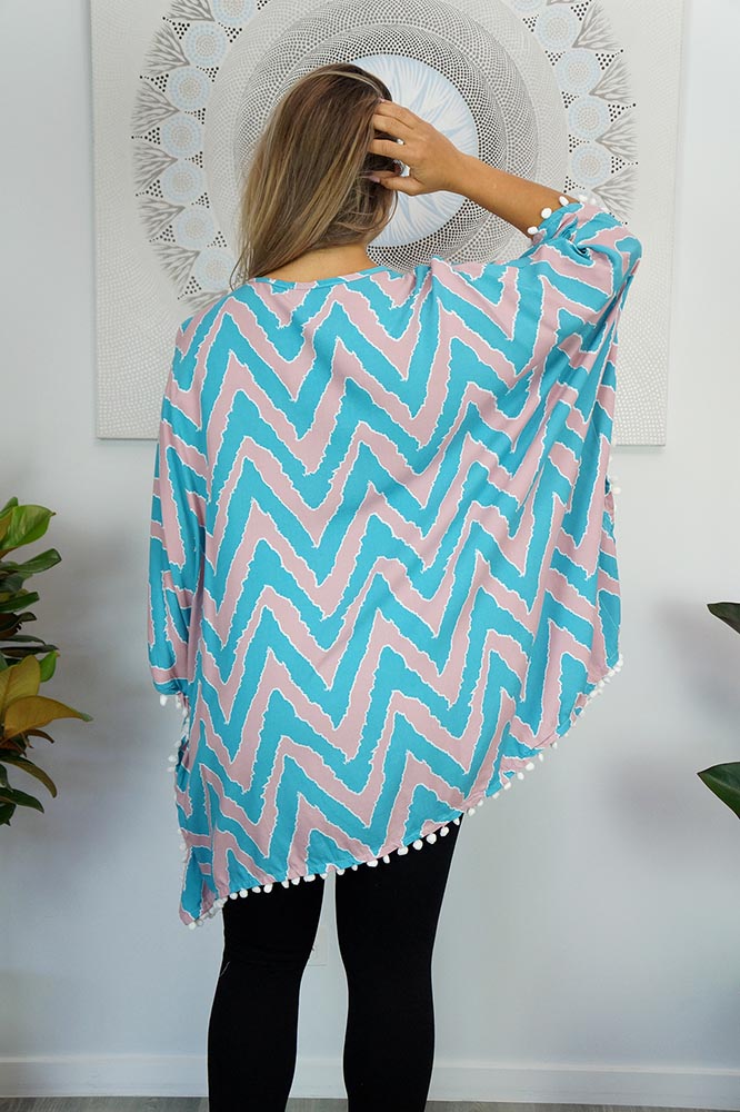 Pom Pom Tunic "Random Zigzag"