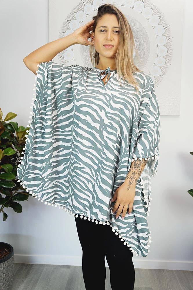 Pom Pom Tunic "Zebra"