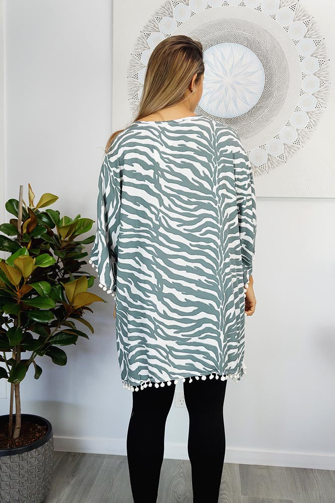 Pom Pom Tunic "Zebra"