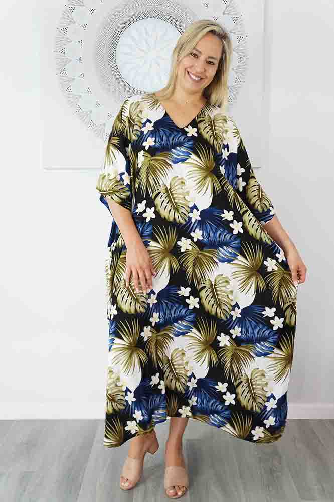 Premium Long Kaftan "Moonflower"
