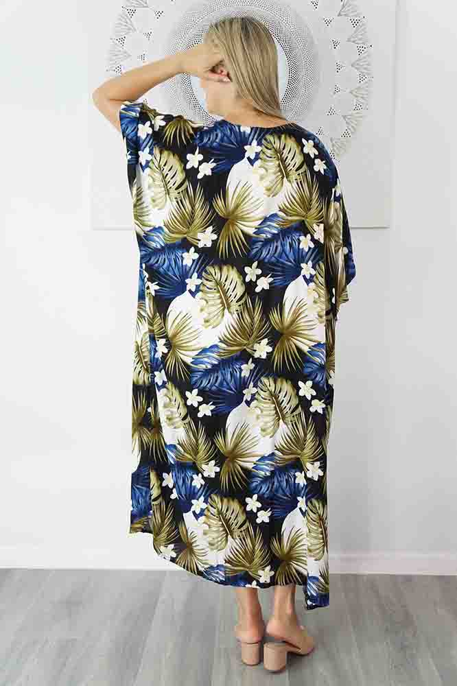 Premium Long Kaftan "Moonflower"
