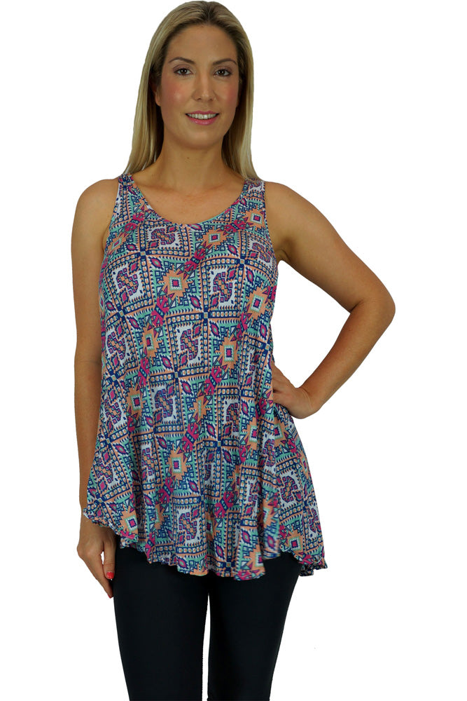 Rose Top "Bombay" Print