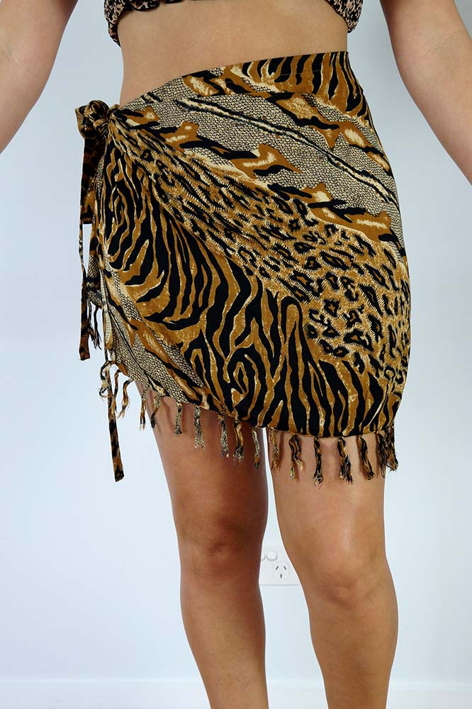 Snake/Cheetah print Bikini Tie.