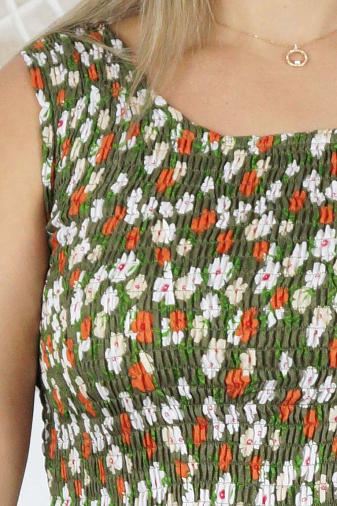 Singlet Smock Dress "Patchouli"