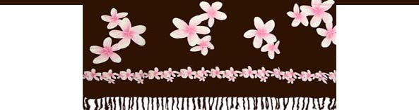 Girls Short Bikini Tie "Frangipani"
